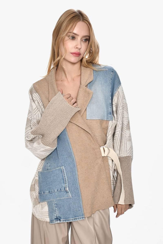 Blazer Denim Beige  Jacket